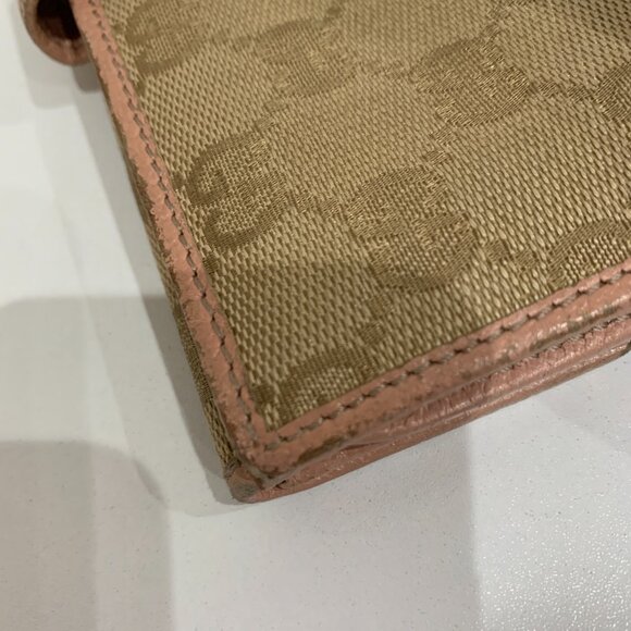 Gucci Beige GG Canvas Long Wallet Sku#84184 (Gently used, snap loose) - Picture 11 of 12